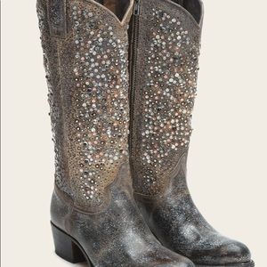 Frye “Deborah” studded cowboy boots